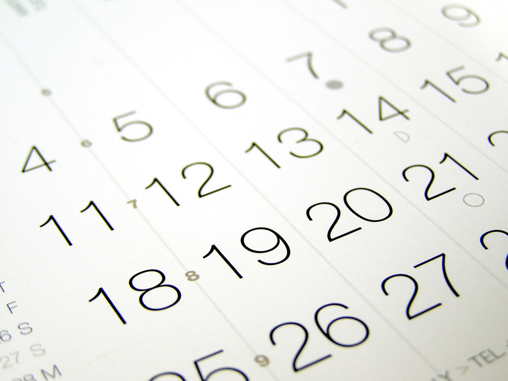 Calendar for period tracking