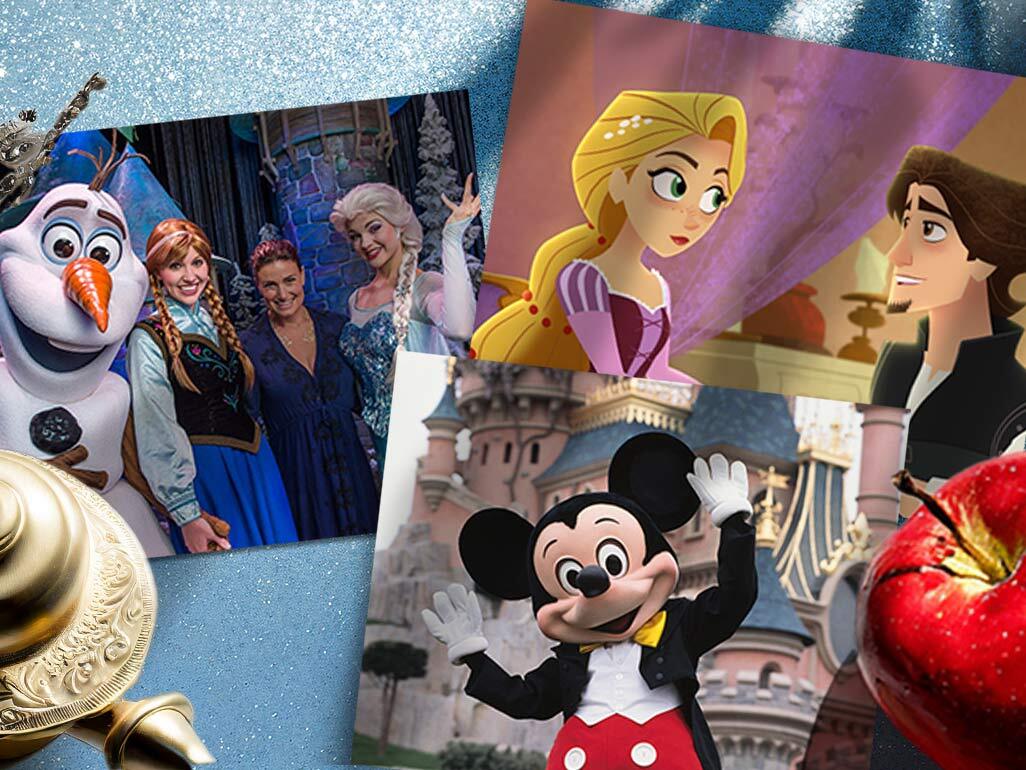A Disney-themed collage
