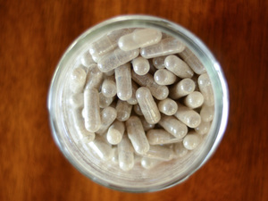 A bowl of placenta pills