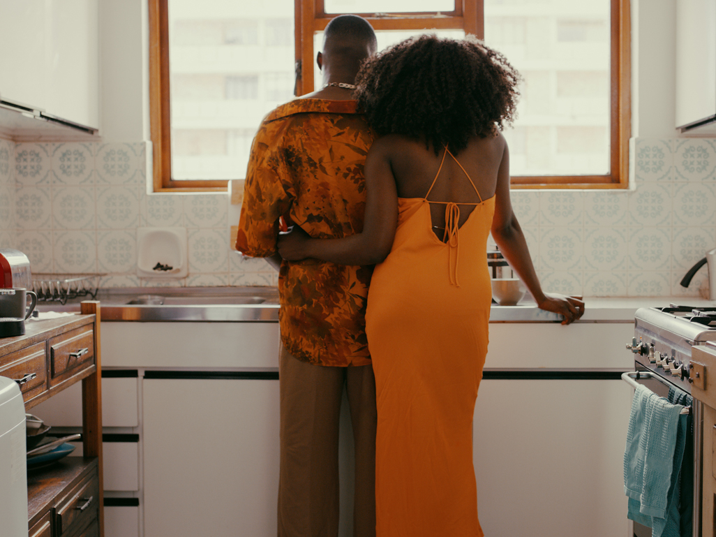 couple standing in the kitchen