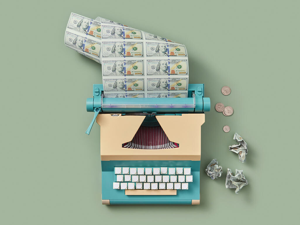 Printing money from a type writer